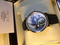 伊特纳帝l.eternity手表订制陀飞轮机械表珐琅三问打磨
